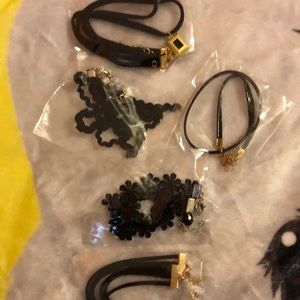 Pack of 5 black chokers